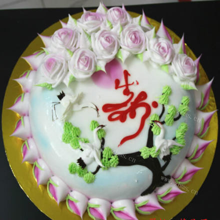 寿字生日蛋糕图片最新，自然美景与心灵探索的旅程纪念生日蛋糕盛宴